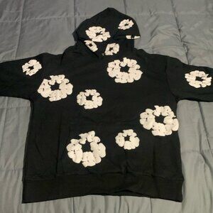 Denim Tears ‘The Cotton Wreath’ Black Hoodie Men’s Large